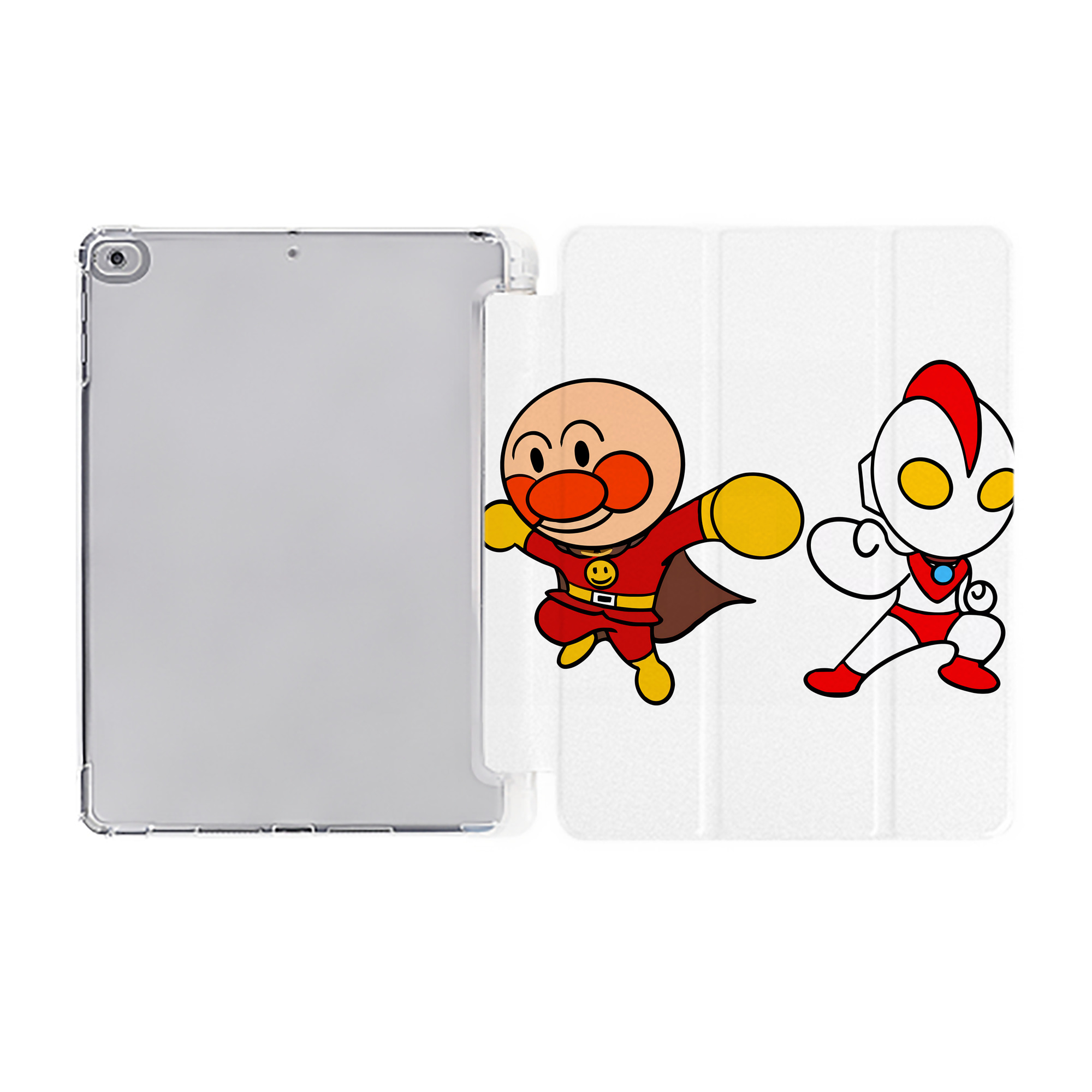 （画像用） アンパンマン Anpanman IPad ケース ペン収納付き 三つ折りスタンド PUレザー×シリコン 対応機種9.5/10.5/10.9インチ